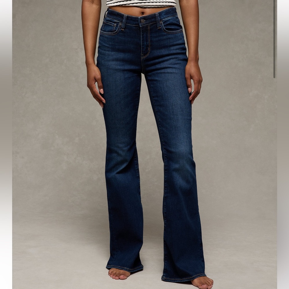 American Eagle Outfitters Dark Blue Flare Jeans